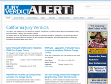 Tablet Screenshot of juryverdictalert.com